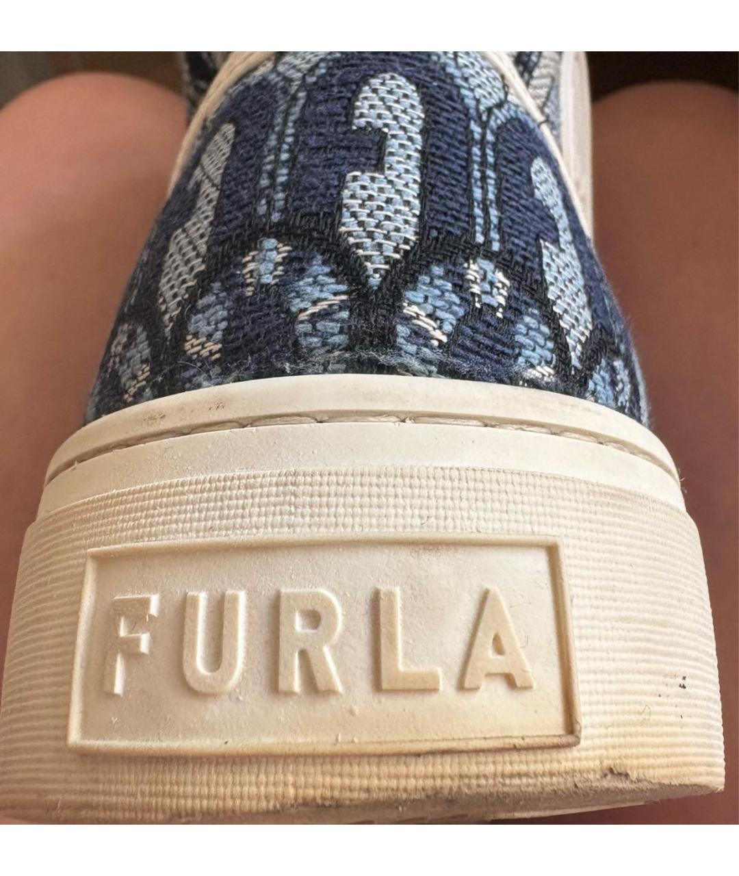 FURLA Мульти текстильные кеды, фото 5