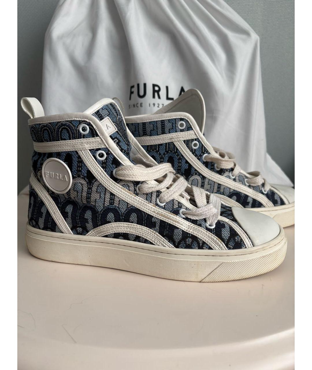 FURLA Мульти текстильные кеды, фото 6