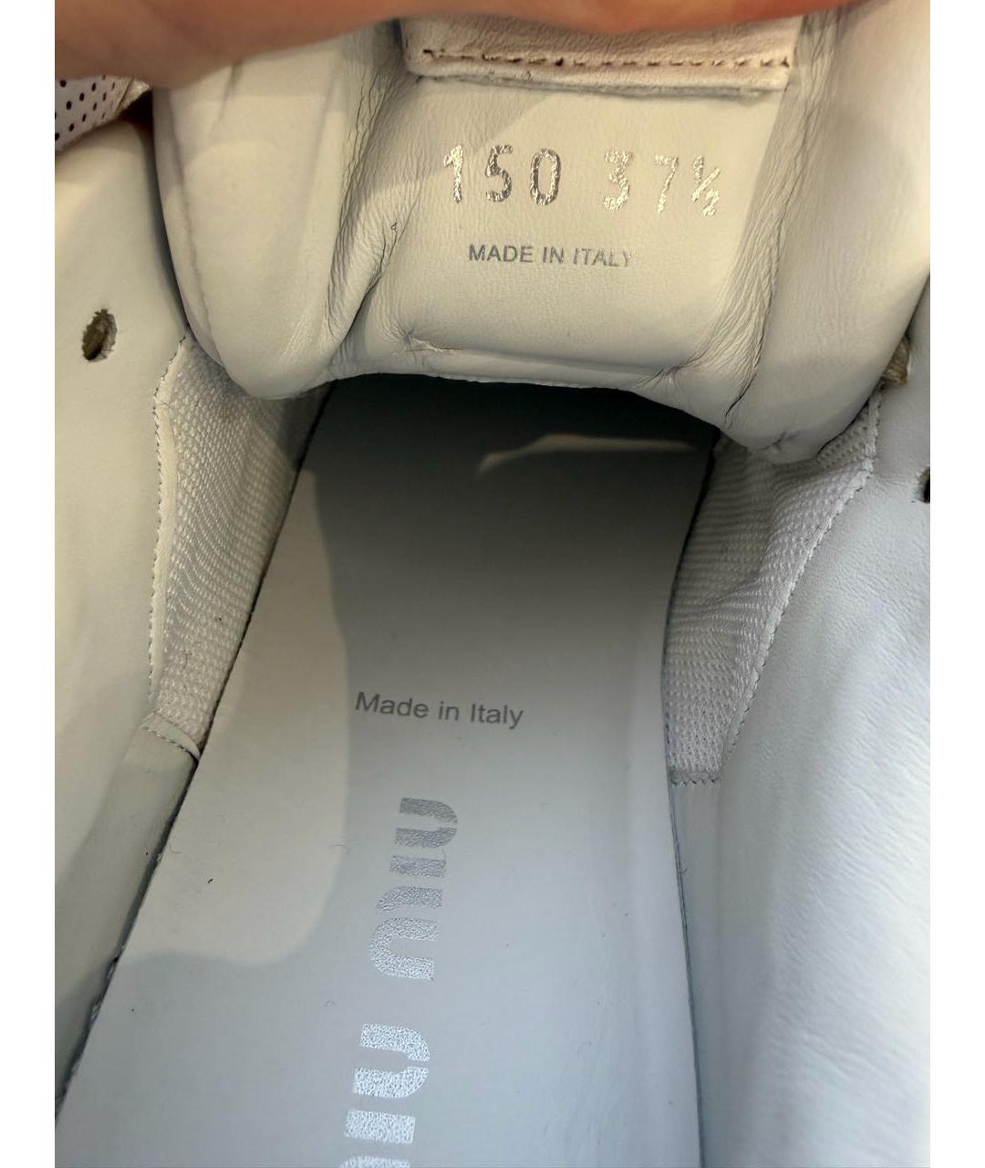 MIU MIU Белые кожаные кеды, фото 7