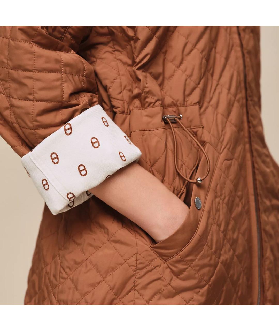 HERMES Коричневая хлопко-эластановая куртка, фото 3