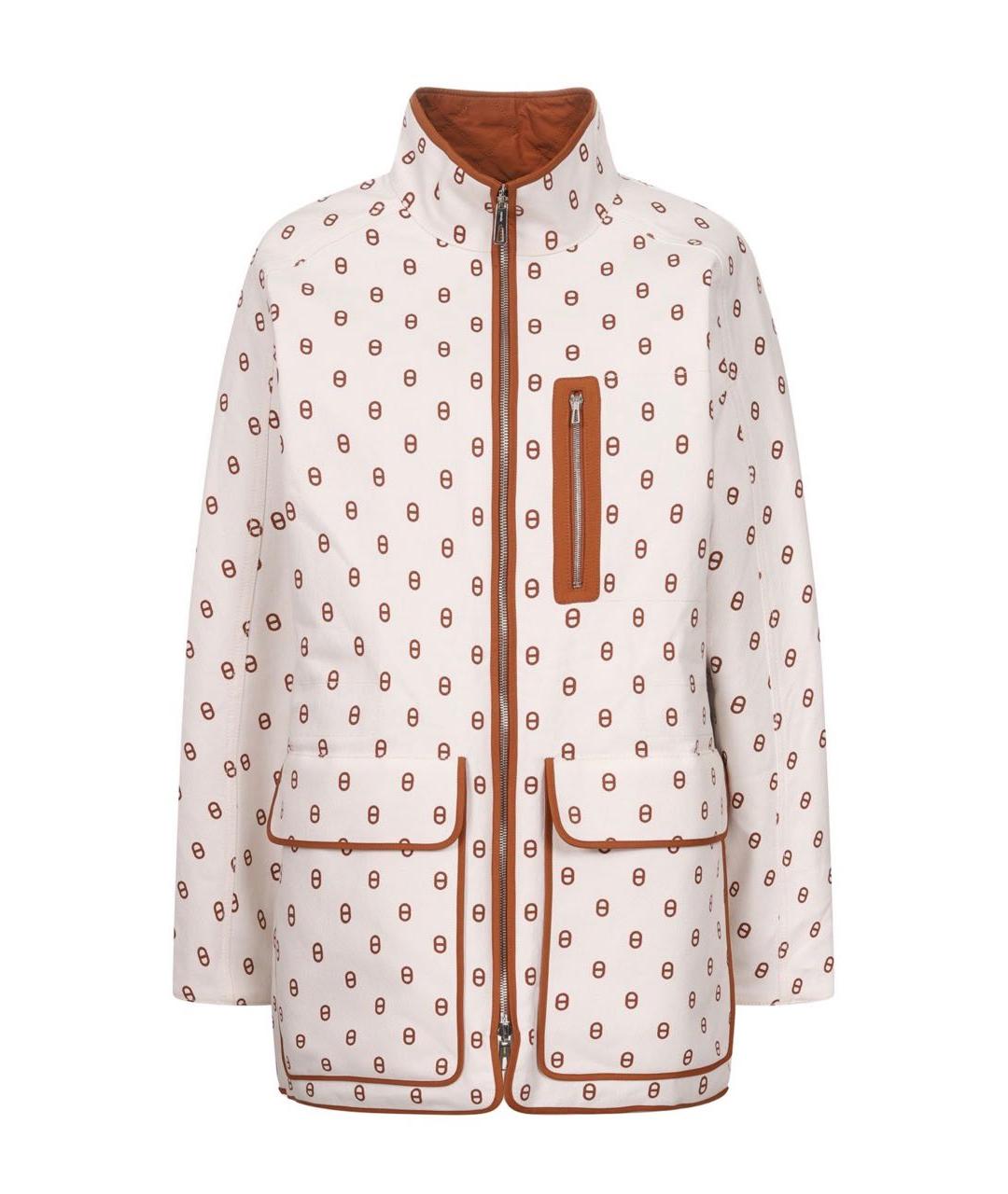 HERMES Коричневая хлопко-эластановая куртка, фото 9