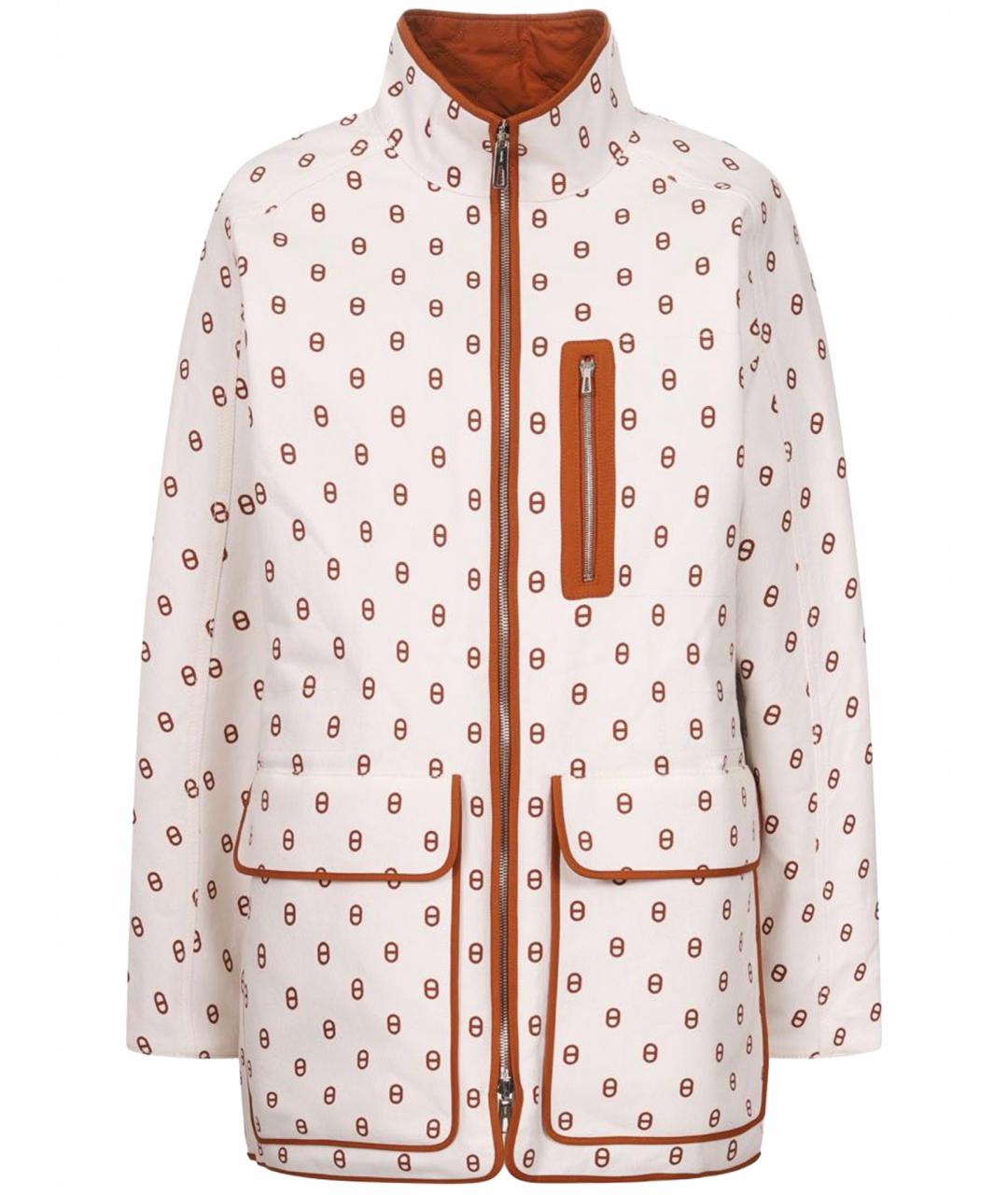 HERMES Коричневая хлопко-эластановая куртка, фото 1