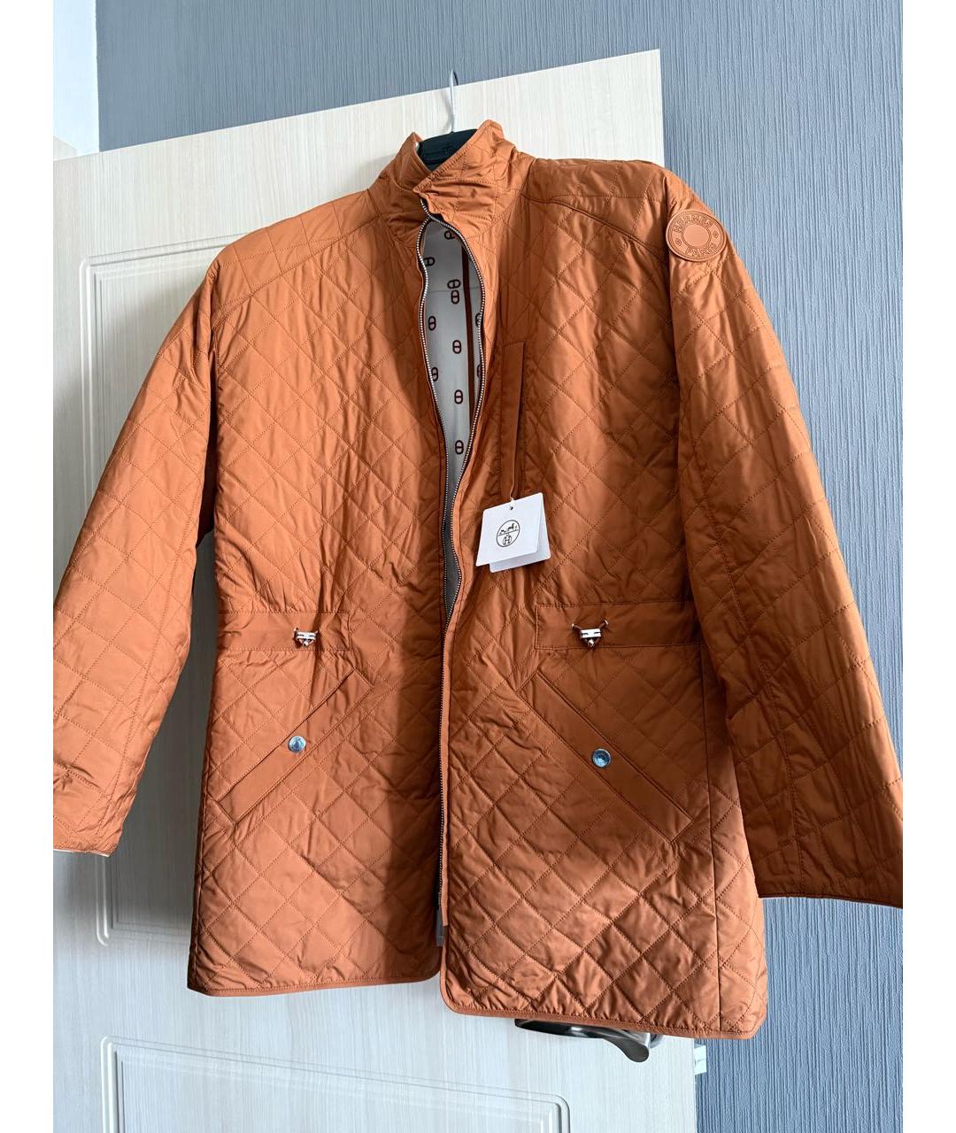 HERMES Коричневая хлопко-эластановая куртка, фото 5