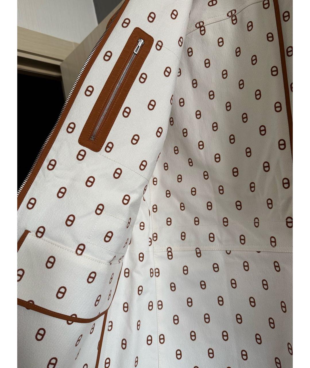 HERMES Коричневая хлопко-эластановая куртка, фото 7
