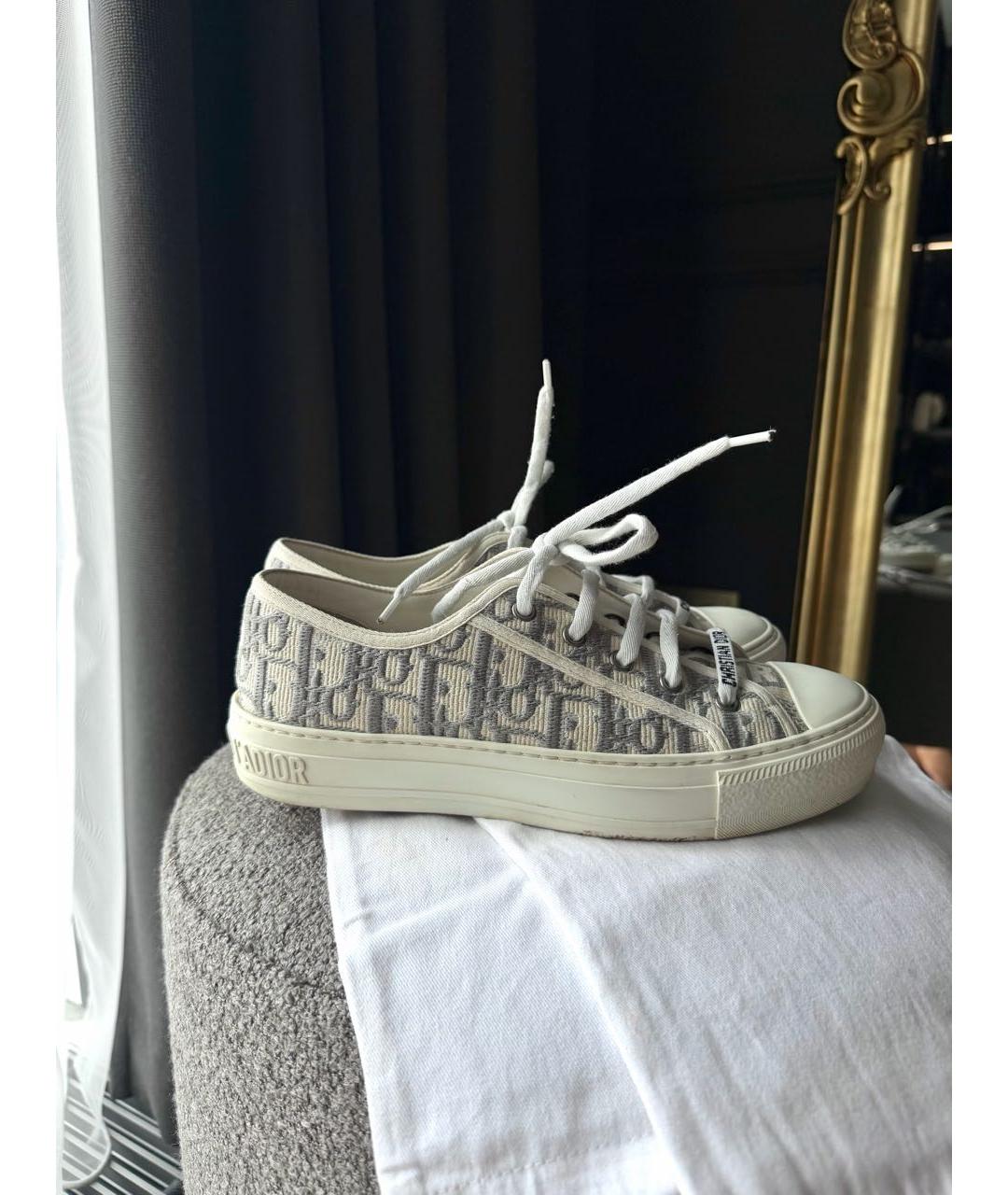 CHRISTIAN DIOR Белые текстильные кеды, фото 9
