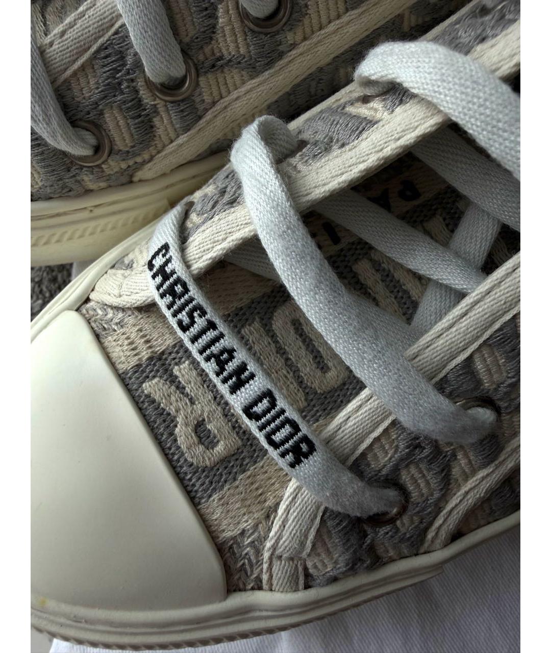 CHRISTIAN DIOR Белые текстильные кеды, фото 6