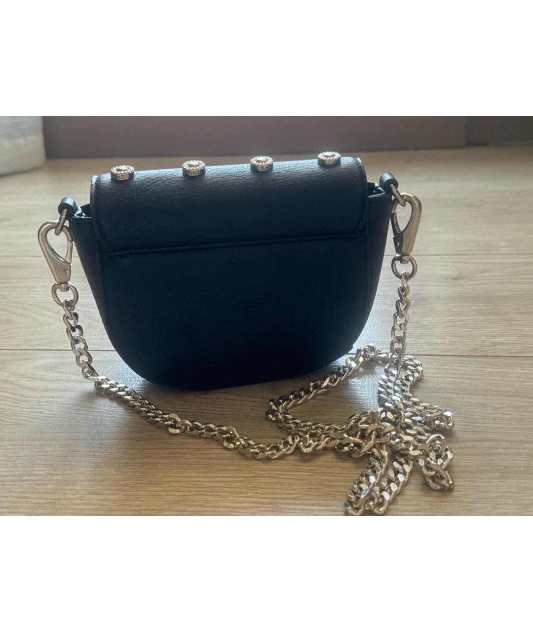 VERSACE JEANS COUTURE Черная кожаная сумка через плечо, фото 3