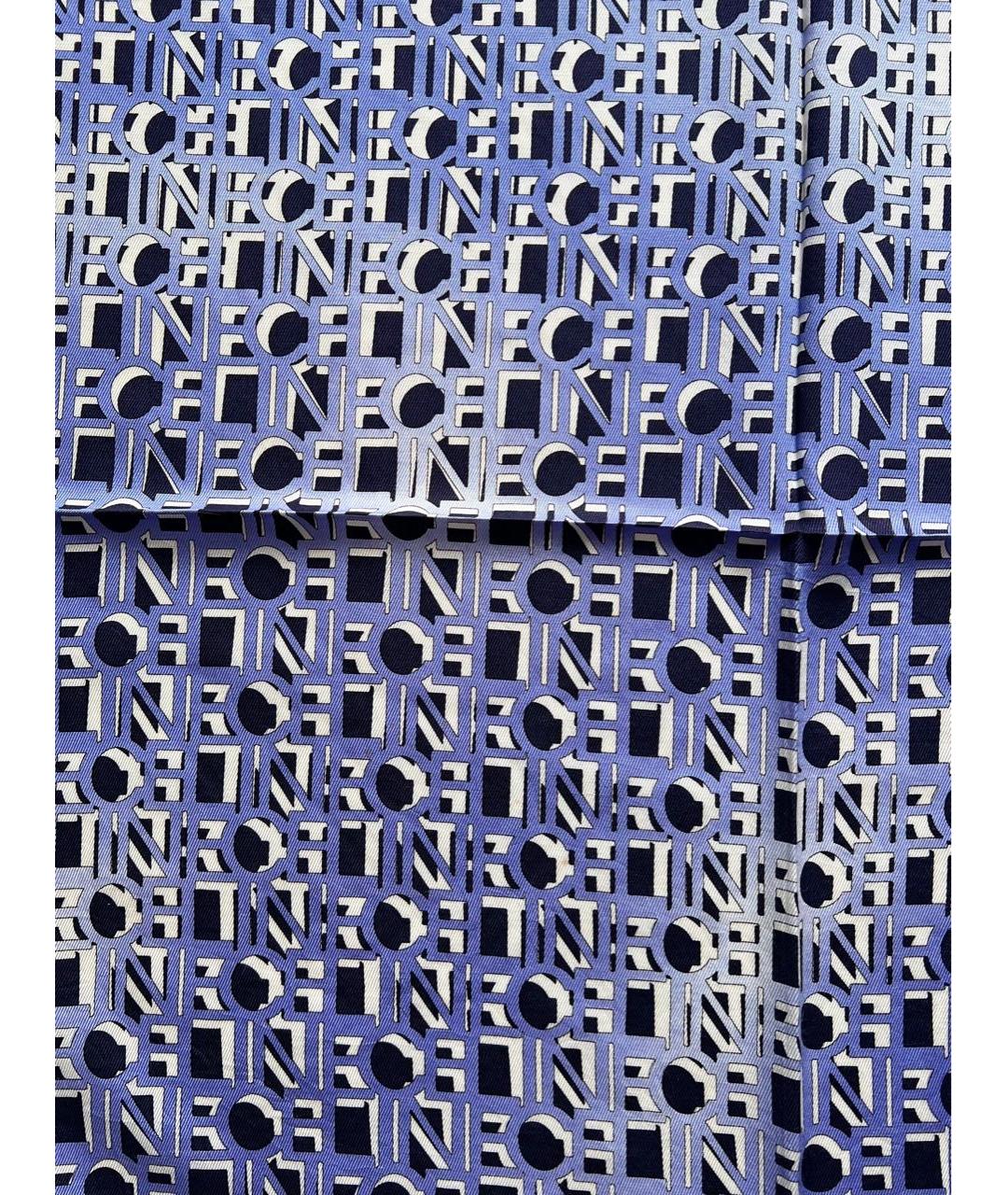 CELINE Синий шелковый платок, фото 4