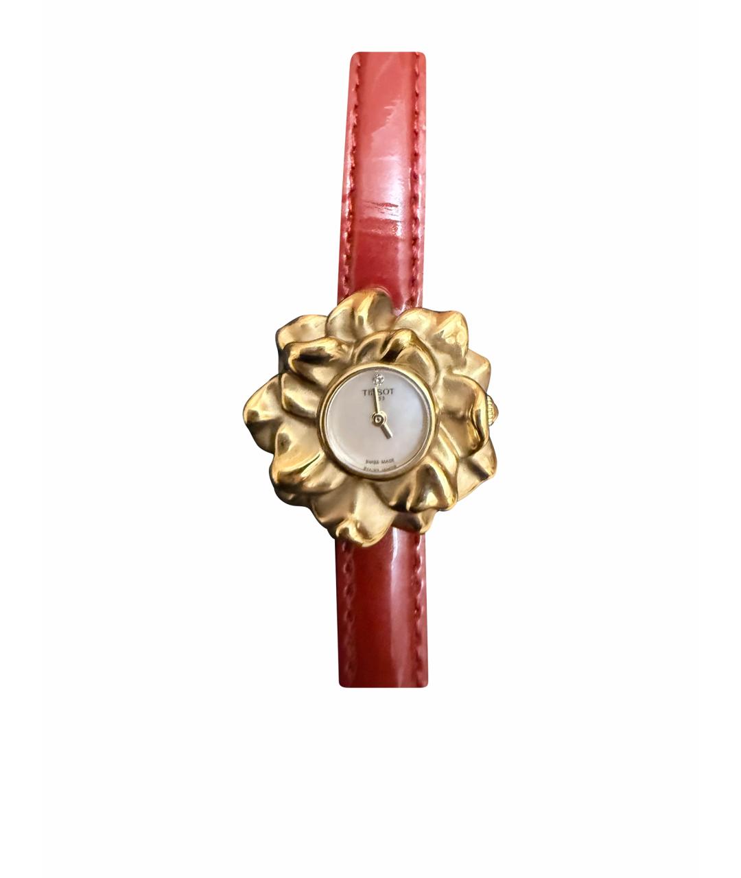 TISSOT Красные часы из желтого золота, фото 1