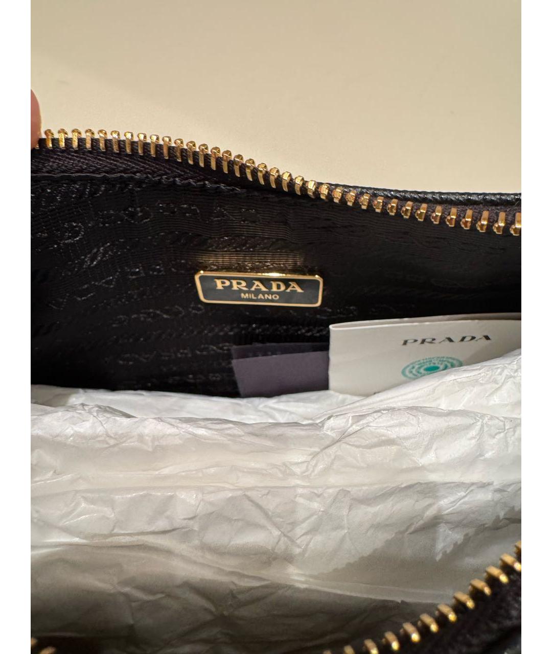 PRADA Черная кожаная сумка через плечо, фото 3