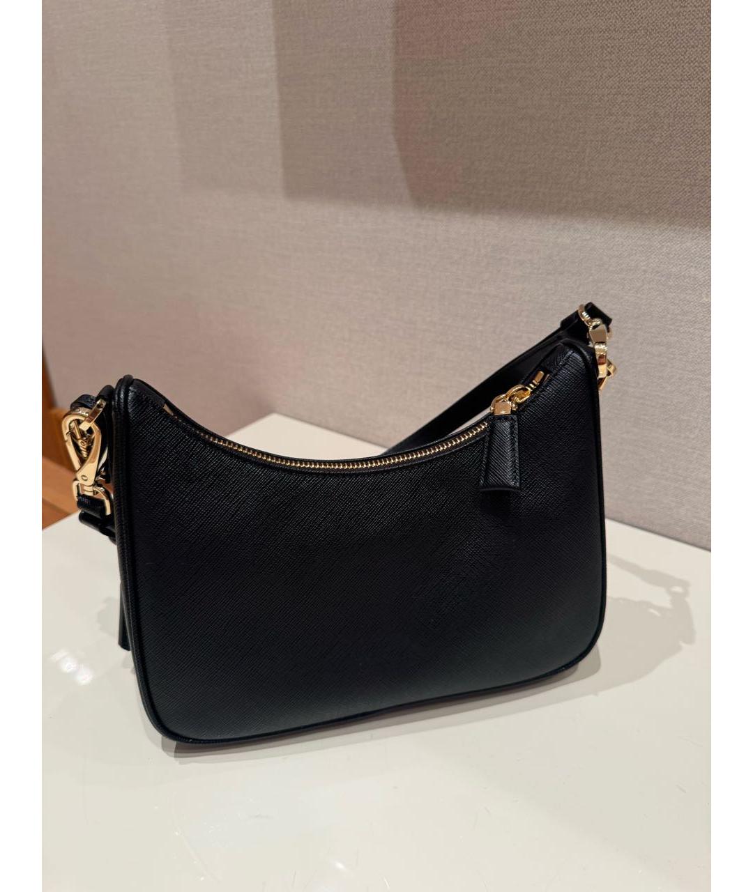 PRADA Черная кожаная сумка через плечо, фото 4