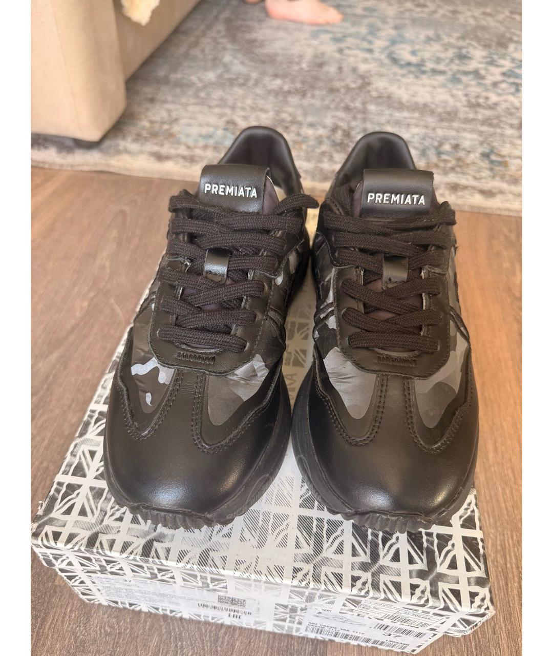 PREMIATA Черные кожаные кроссовки, фото 2