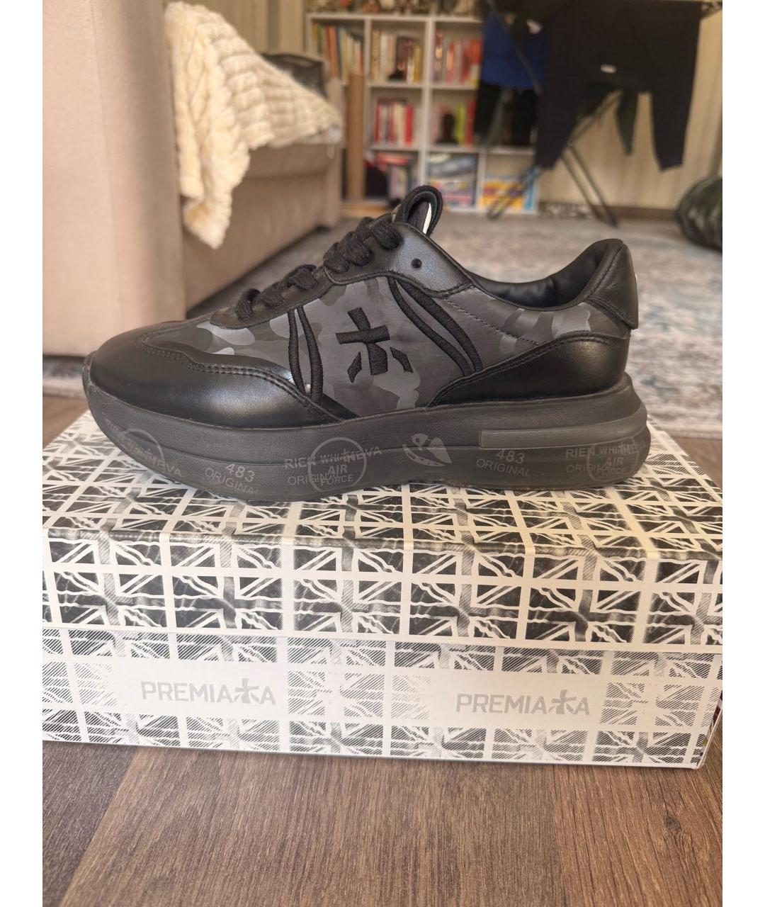 PREMIATA Черные кожаные кроссовки, фото 7