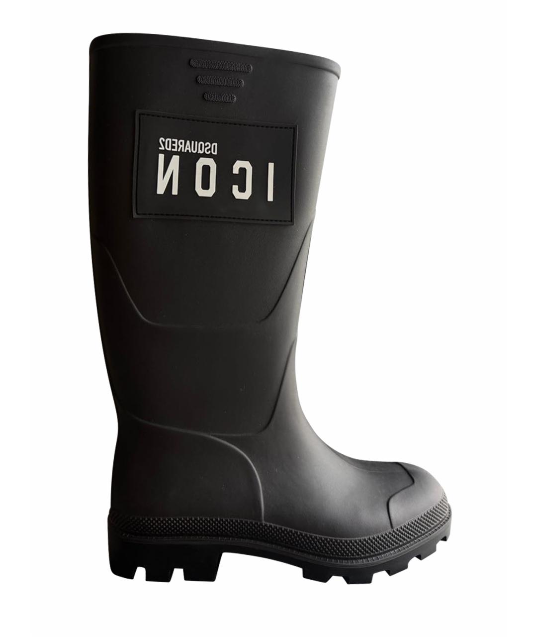 DSQUARED2 Черные резиновые сапоги, фото 1