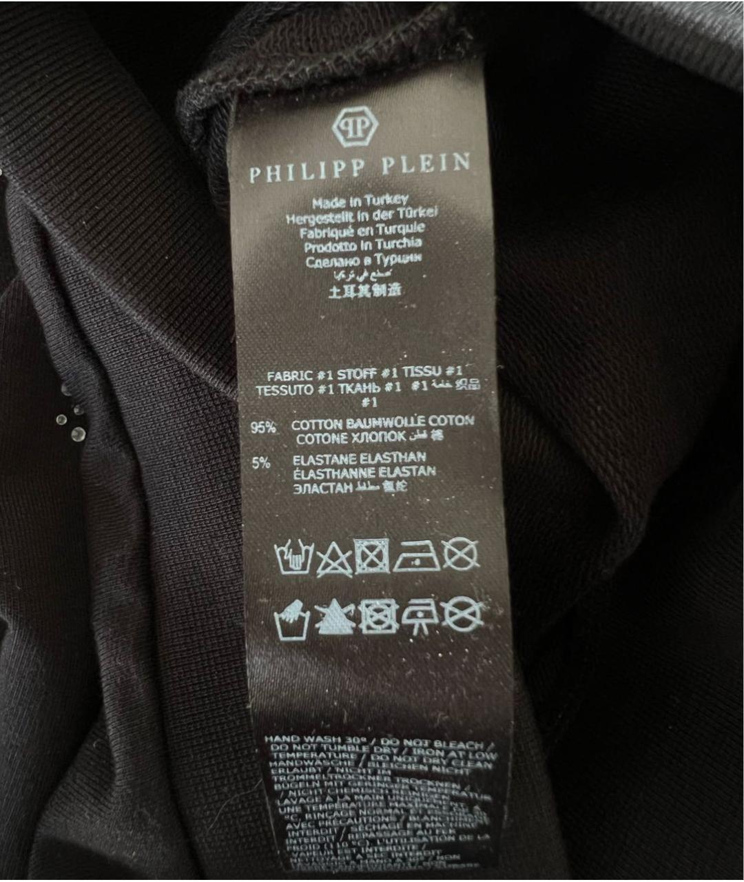 PHILIPP PLEIN Черный хлопковый детская футболка / топ, фото 6