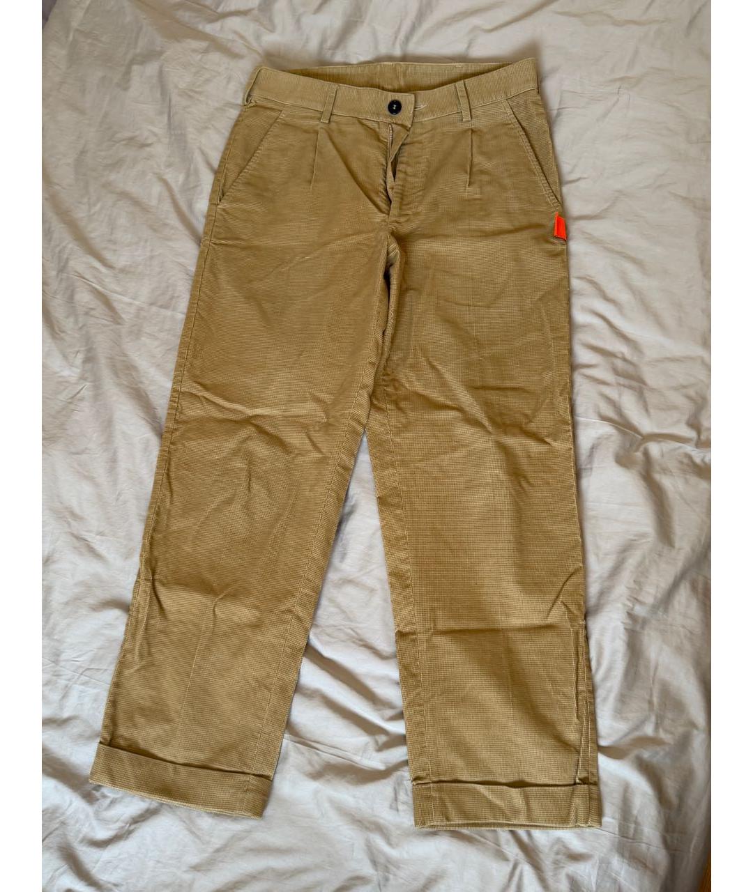 PALM ANGELS Коричневые хлопковые брюки чинос, фото 9