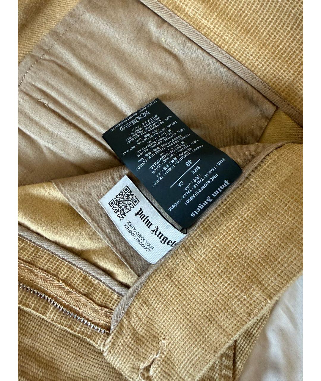 PALM ANGELS Коричневые хлопковые брюки чинос, фото 6