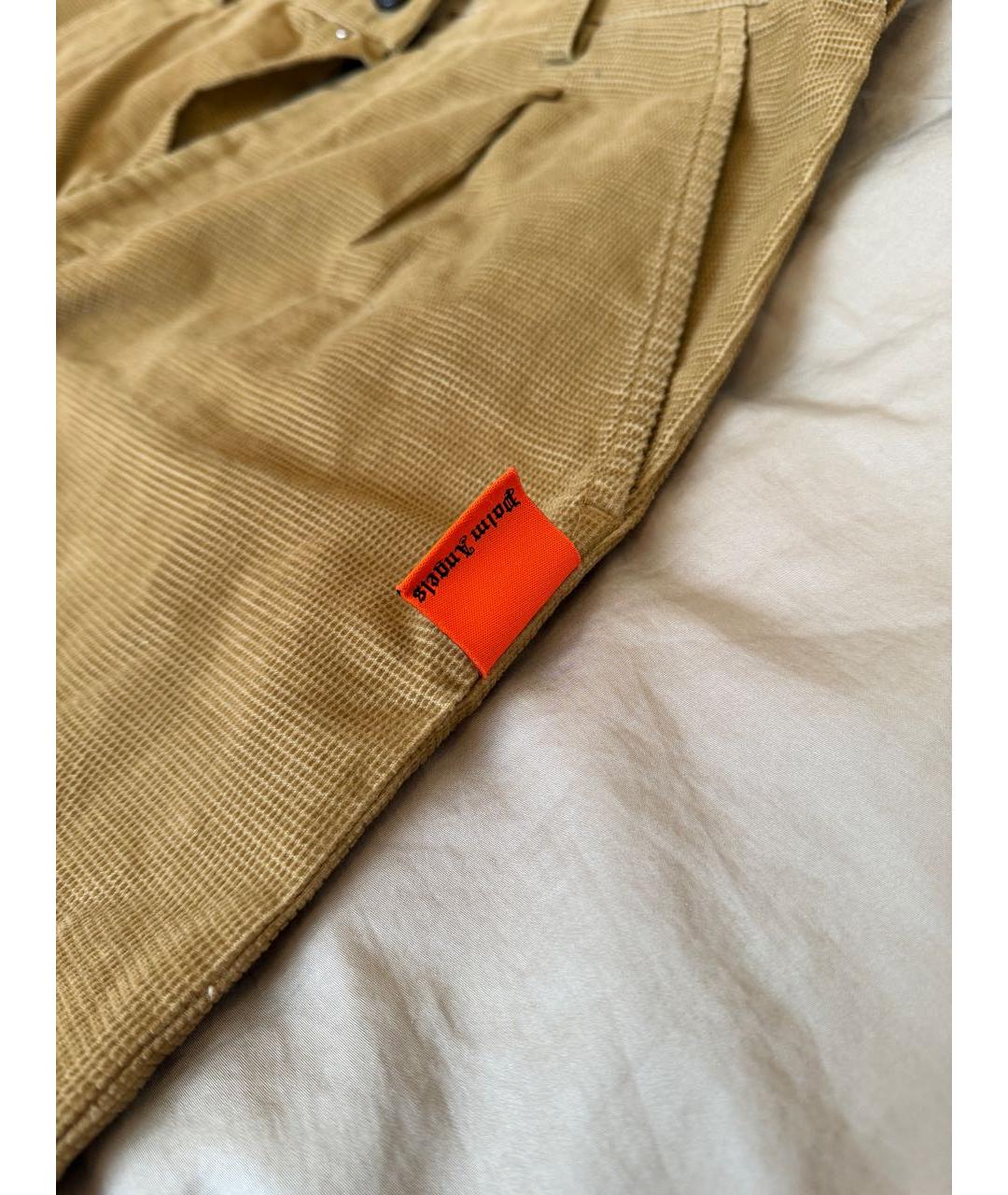 PALM ANGELS Коричневые хлопковые брюки чинос, фото 4