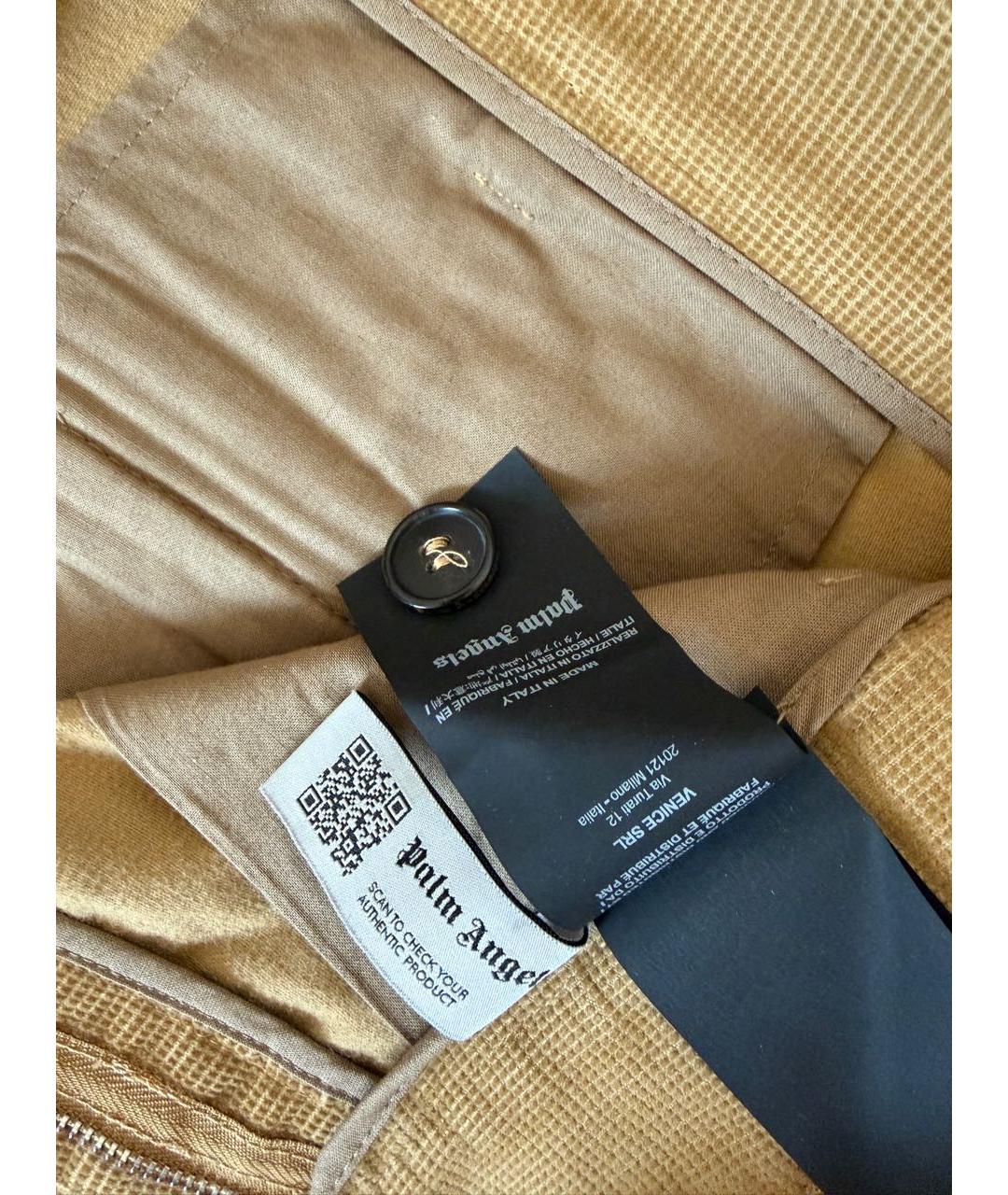 PALM ANGELS Коричневые хлопковые брюки чинос, фото 5