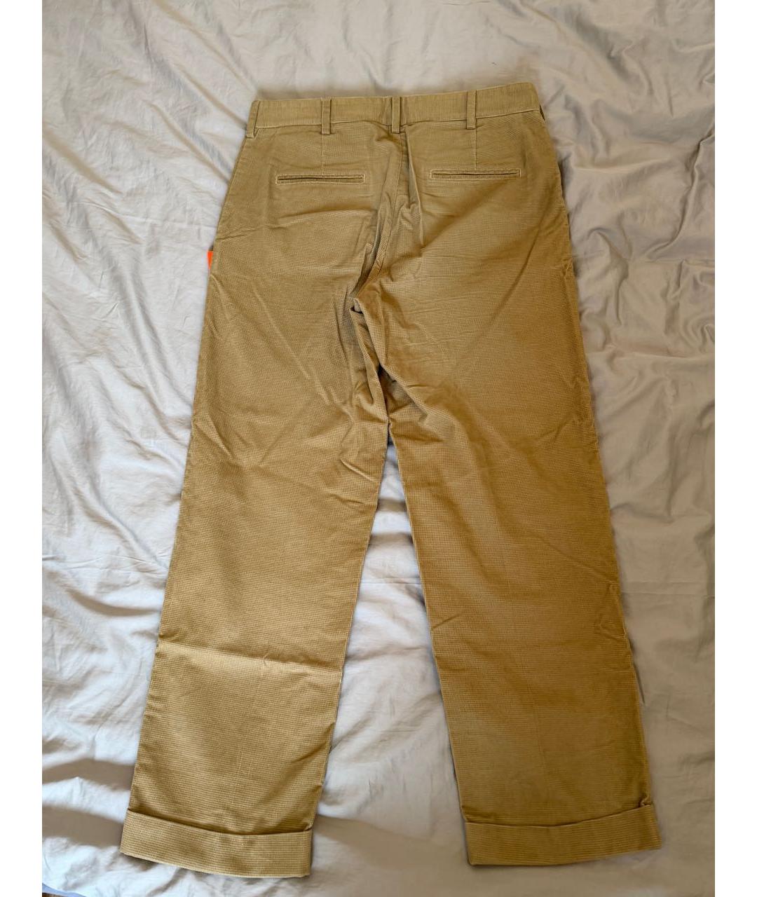 PALM ANGELS Коричневые хлопковые брюки чинос, фото 2