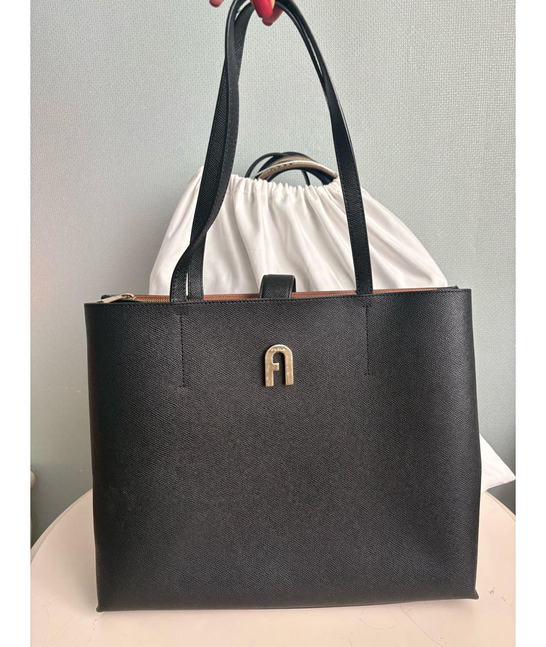 FURLA Черная сумка тоут, фото 5