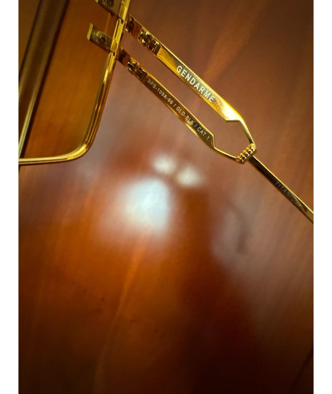 BALMAIN Золотые металлические солнцезащитные очки, фото 5