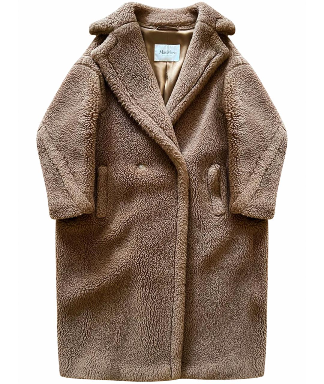 MAX MARA Бежевая шерстяная шуба, фото 1