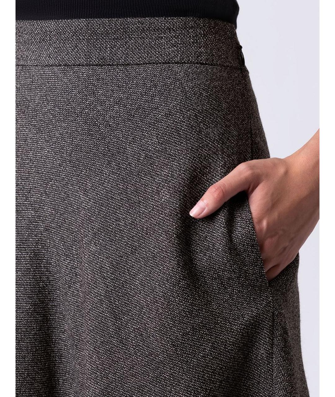 CHRISTIAN DIOR Серый шерстяной костюм с юбками, фото 7