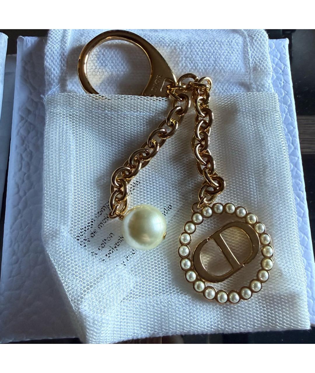 CHRISTIAN DIOR Золотой брелок, фото 3