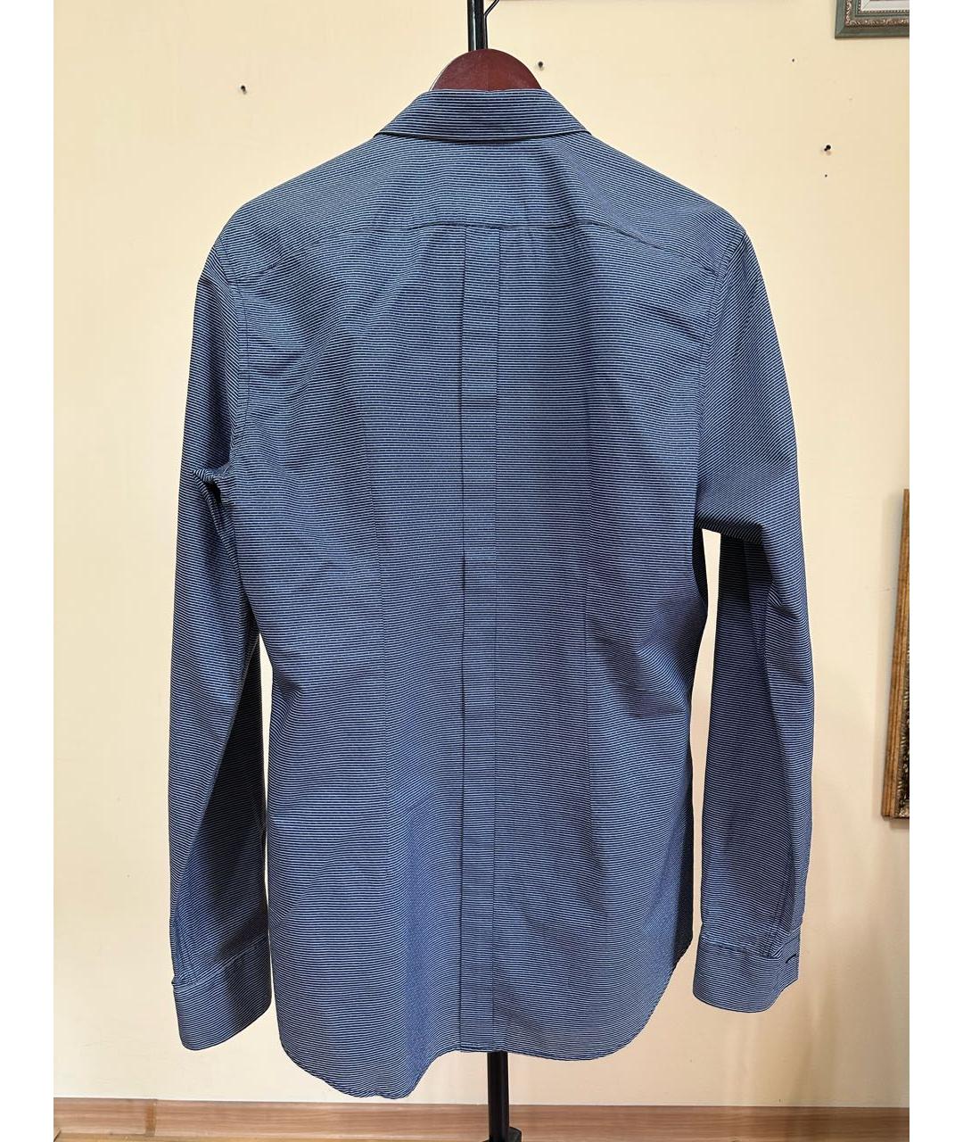 DOLCE&GABBANA Темно-синяя хлопковая классическая рубашка, фото 2