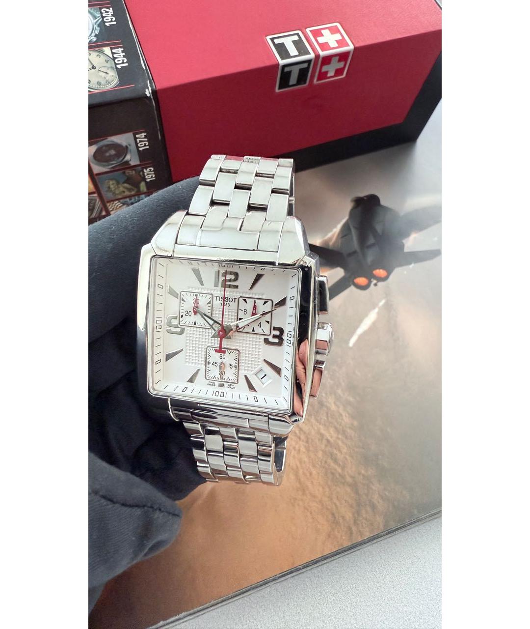 TISSOT Белые стальные часы, фото 2