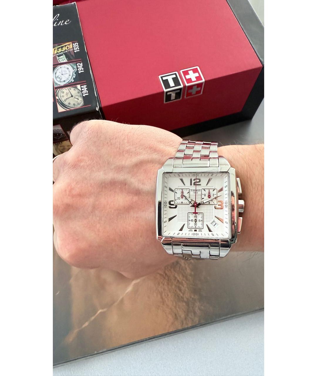 TISSOT Белые стальные часы, фото 5