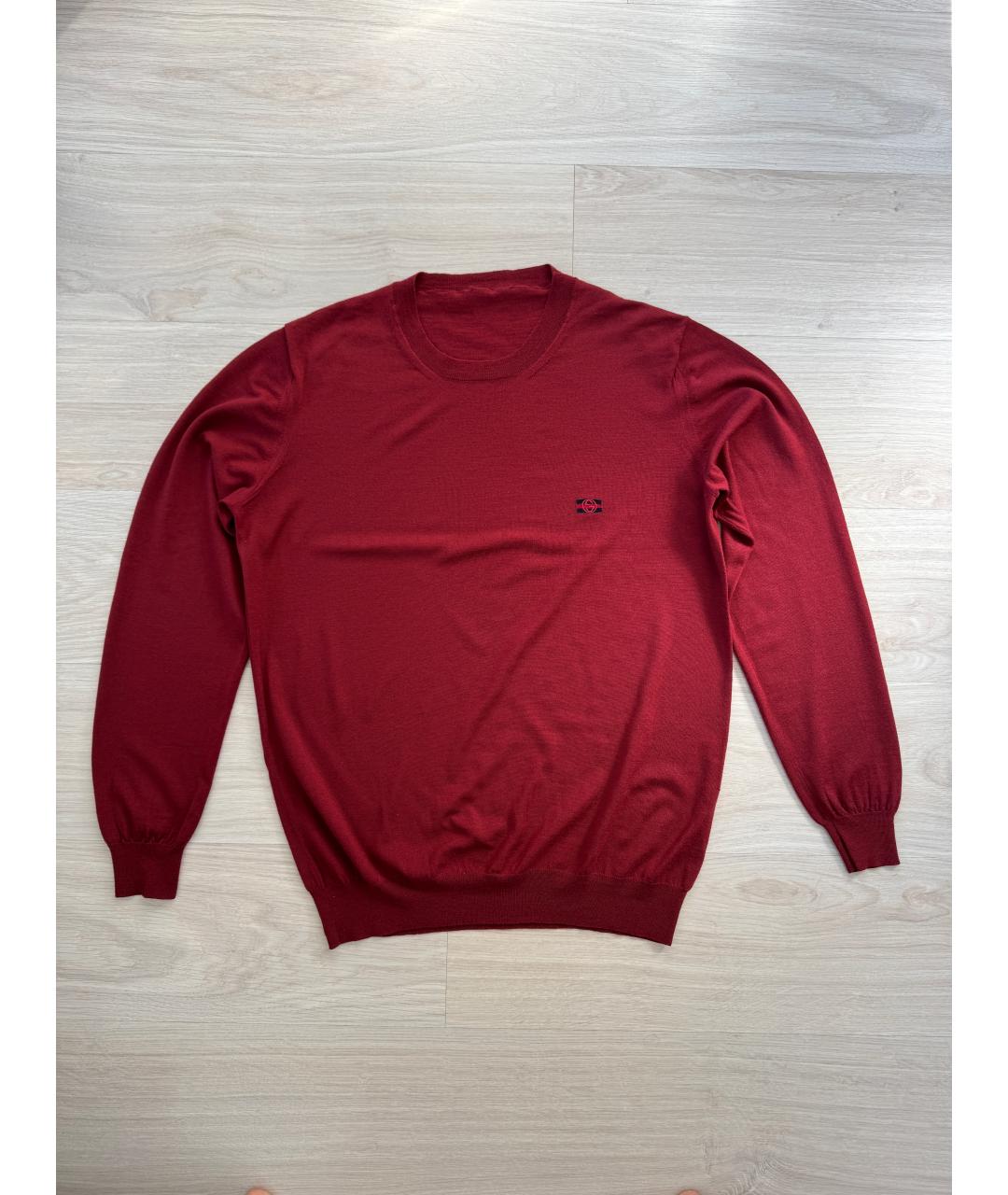 GUCCI Бордовый кашемировый джемпер / свитер, фото 5