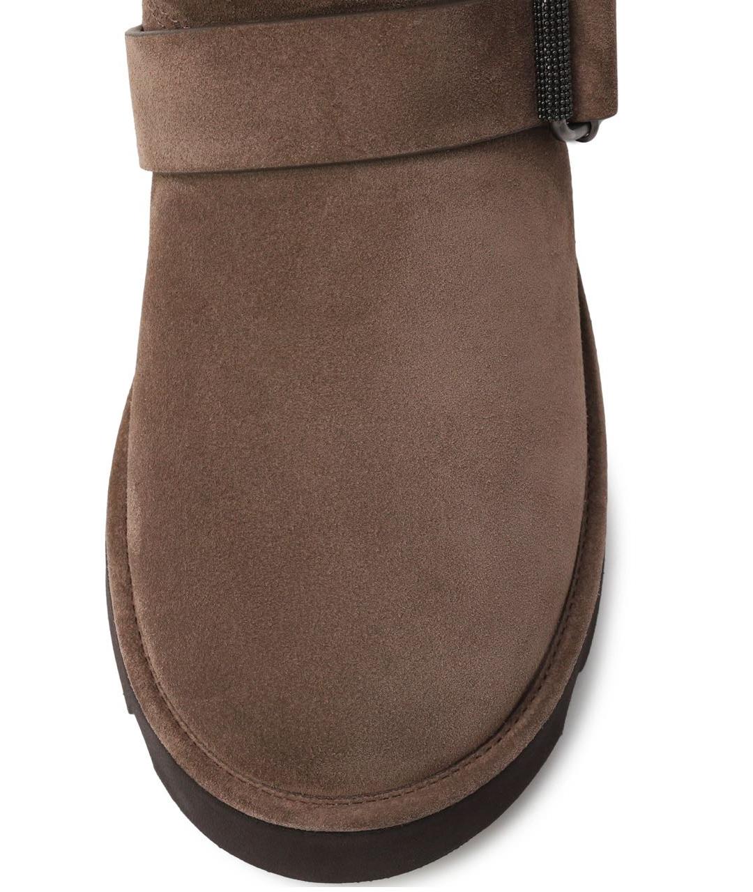 BRUNELLO CUCINELLI Коричневые замшевые полусапоги, фото 5