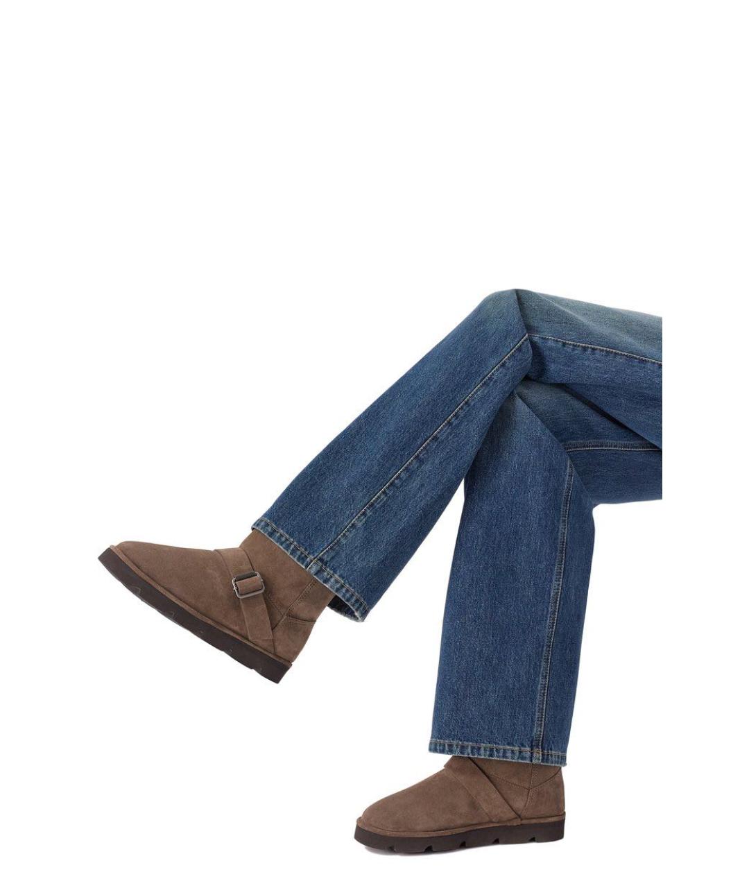 BRUNELLO CUCINELLI Коричневые замшевые полусапоги, фото 2