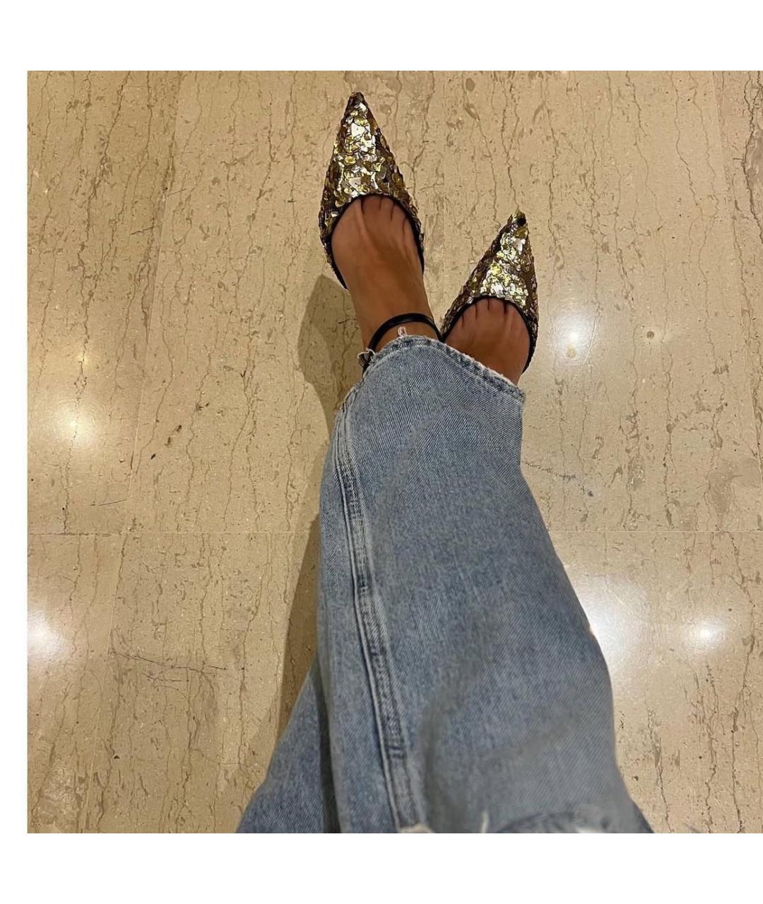 CELINE Черные кожаные туфли, фото 6