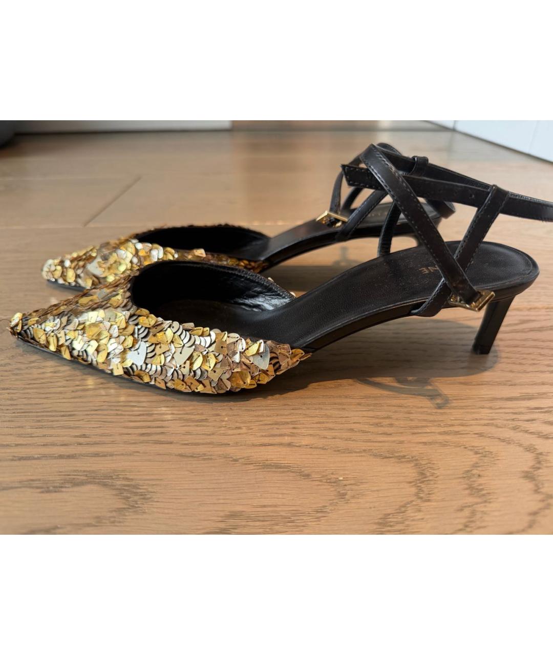 CELINE Черные кожаные туфли, фото 7