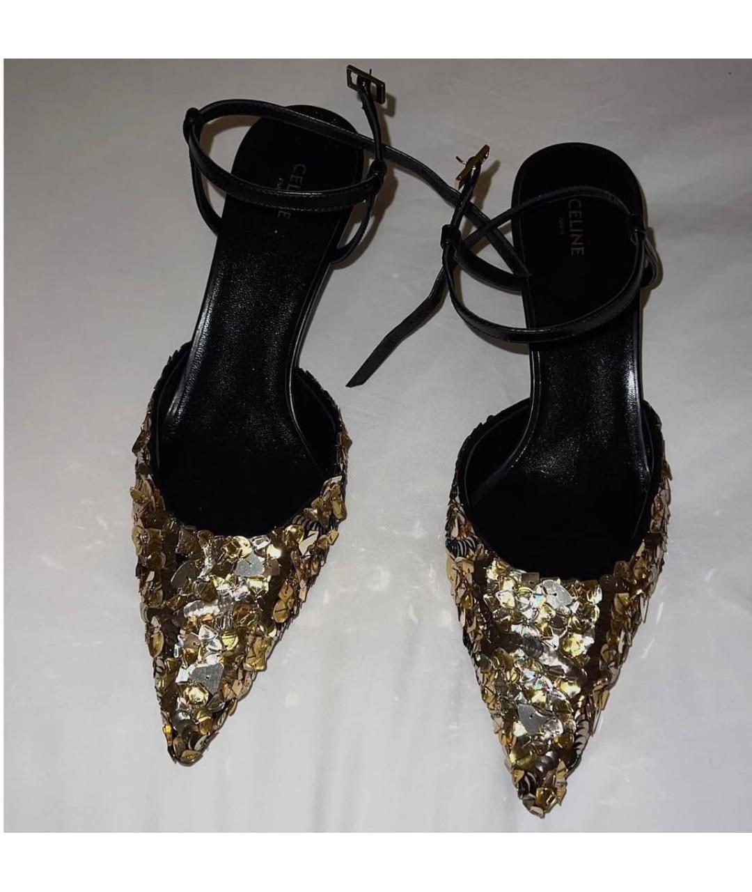 CELINE Черные кожаные туфли, фото 2