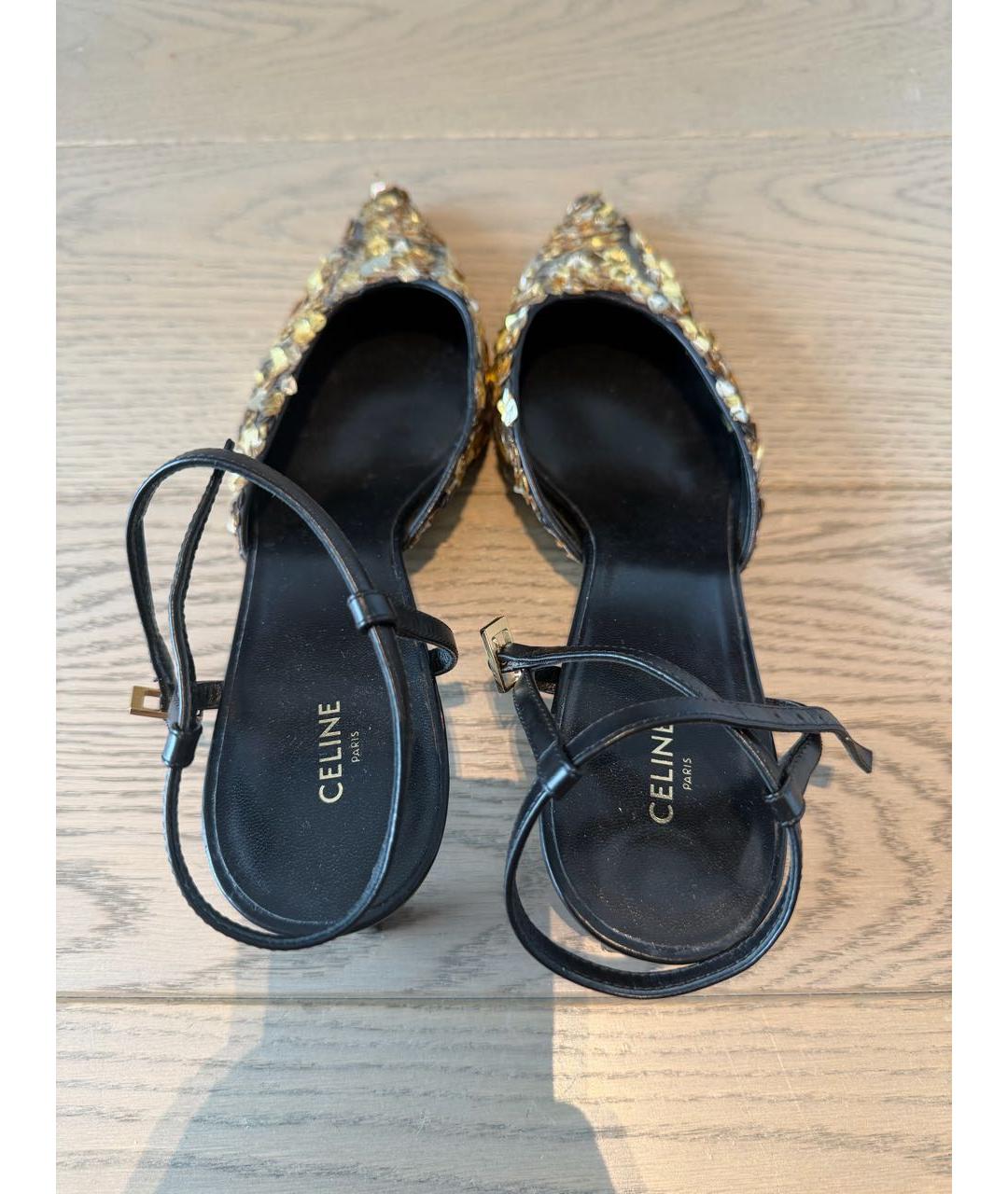 CELINE Черные кожаные туфли, фото 3