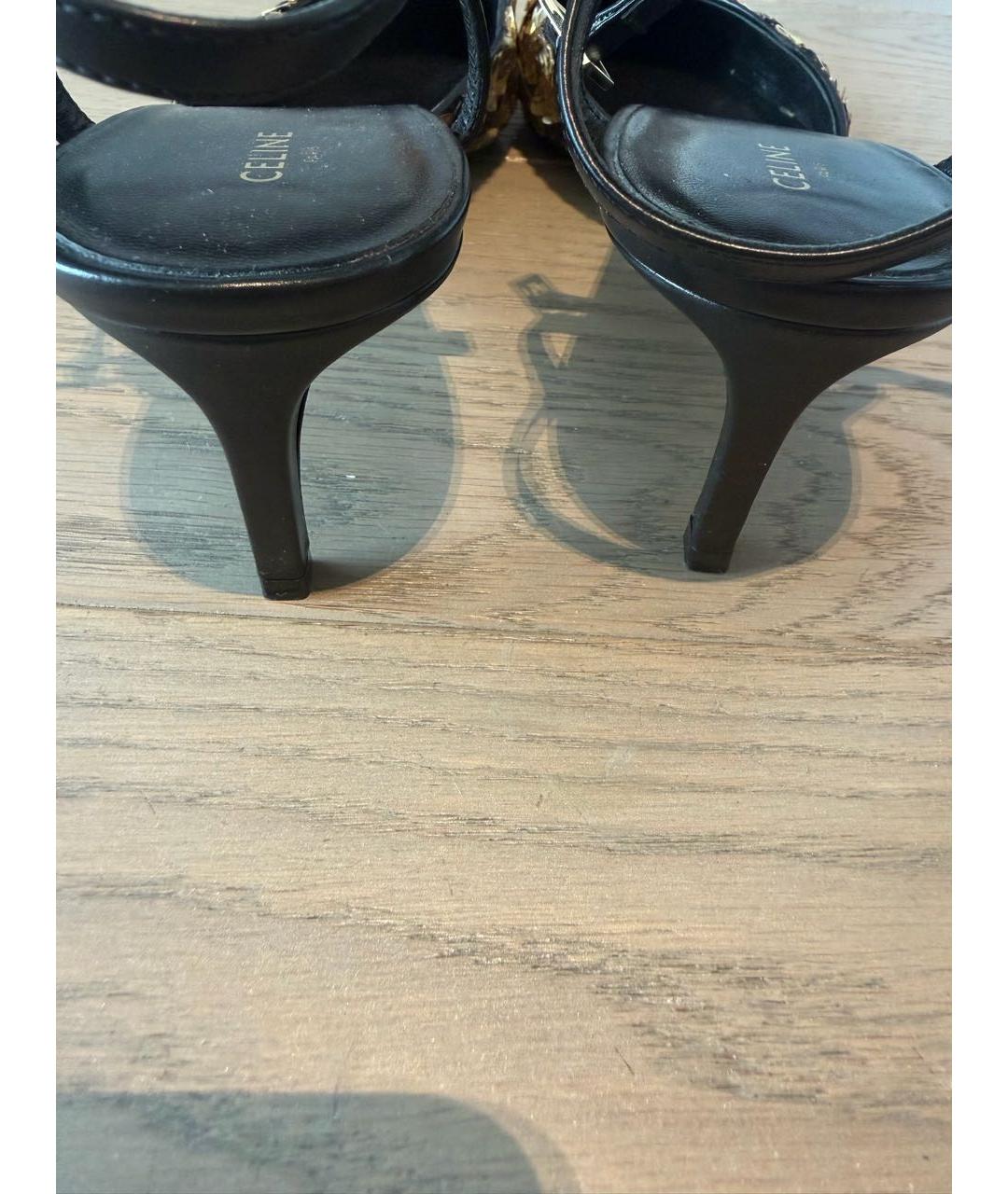 CELINE Черные кожаные туфли, фото 4