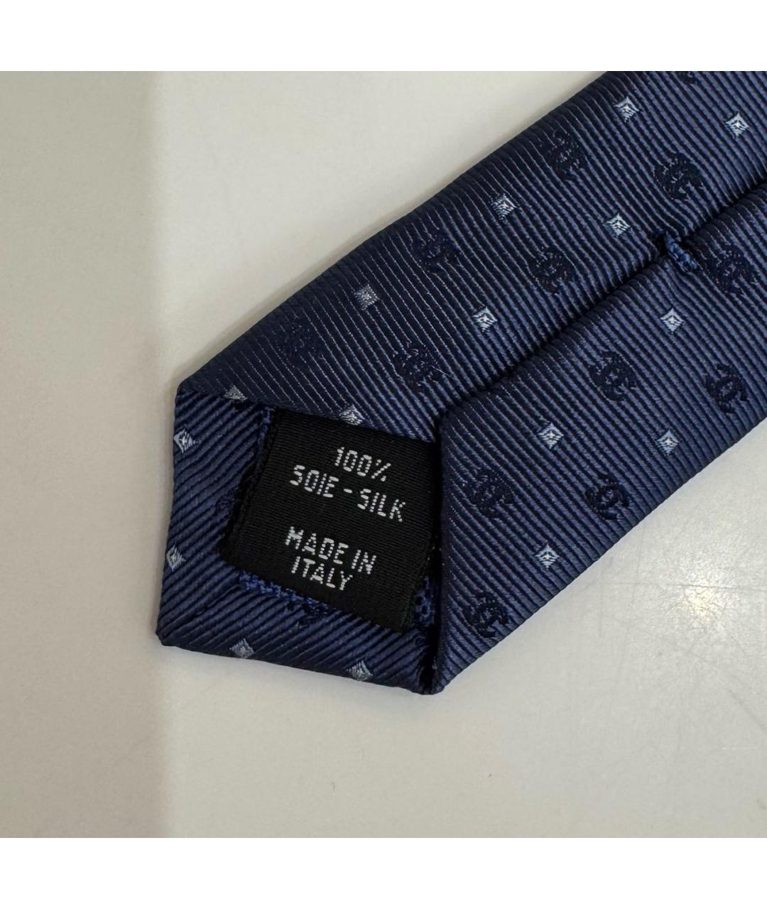 CHANEL Синий шелковый галстук, фото 2