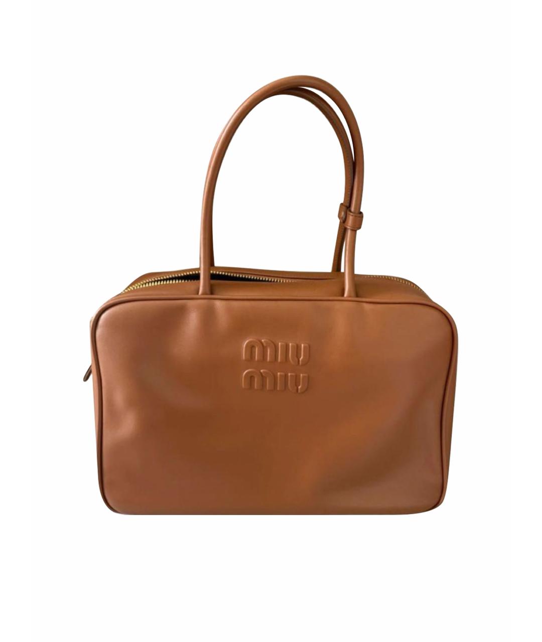 MIU MIU Кожаная сумка с короткими ручками, фото 1