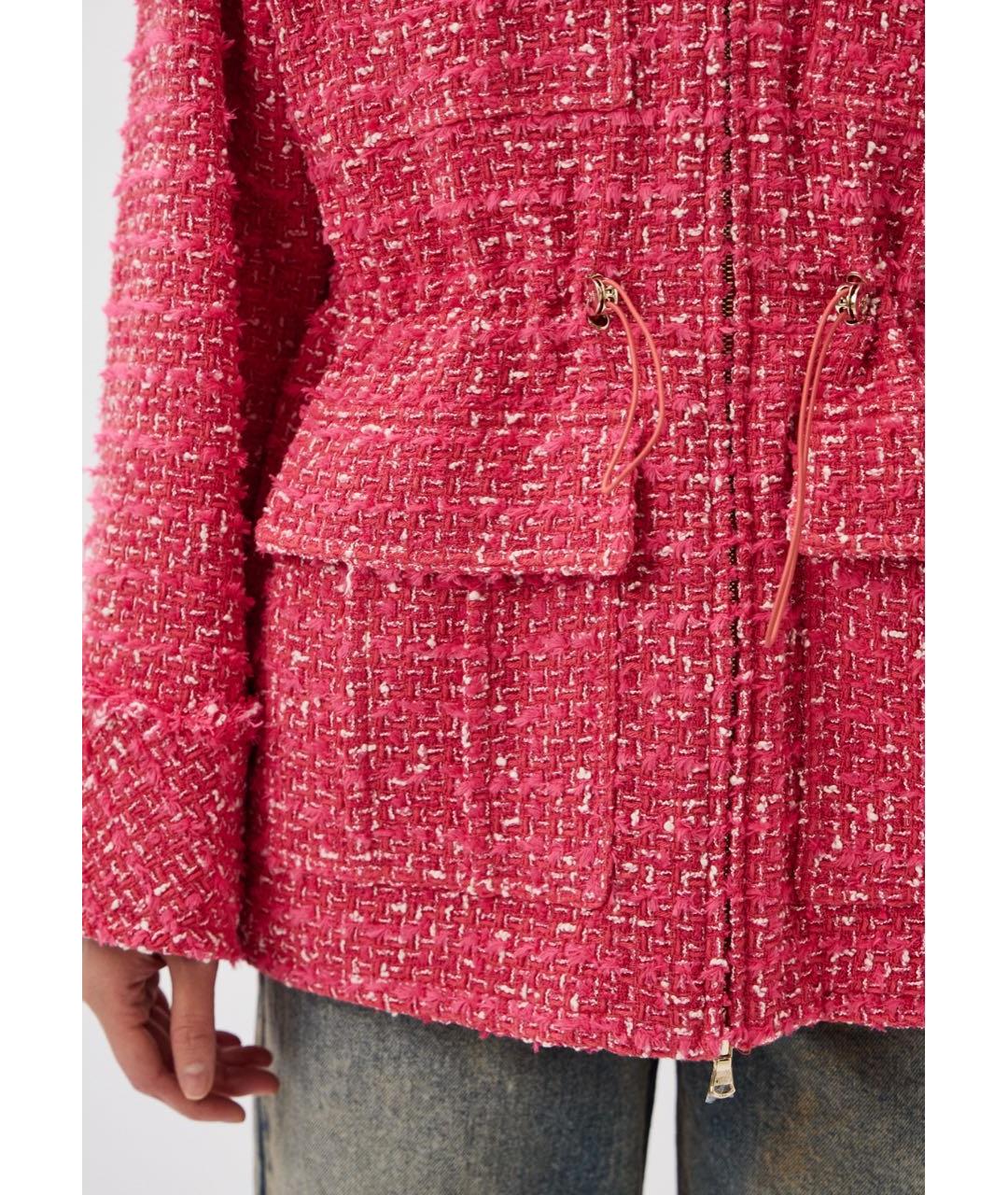 PATRIZIA PEPE Розовое хлопковое пальто, фото 5
