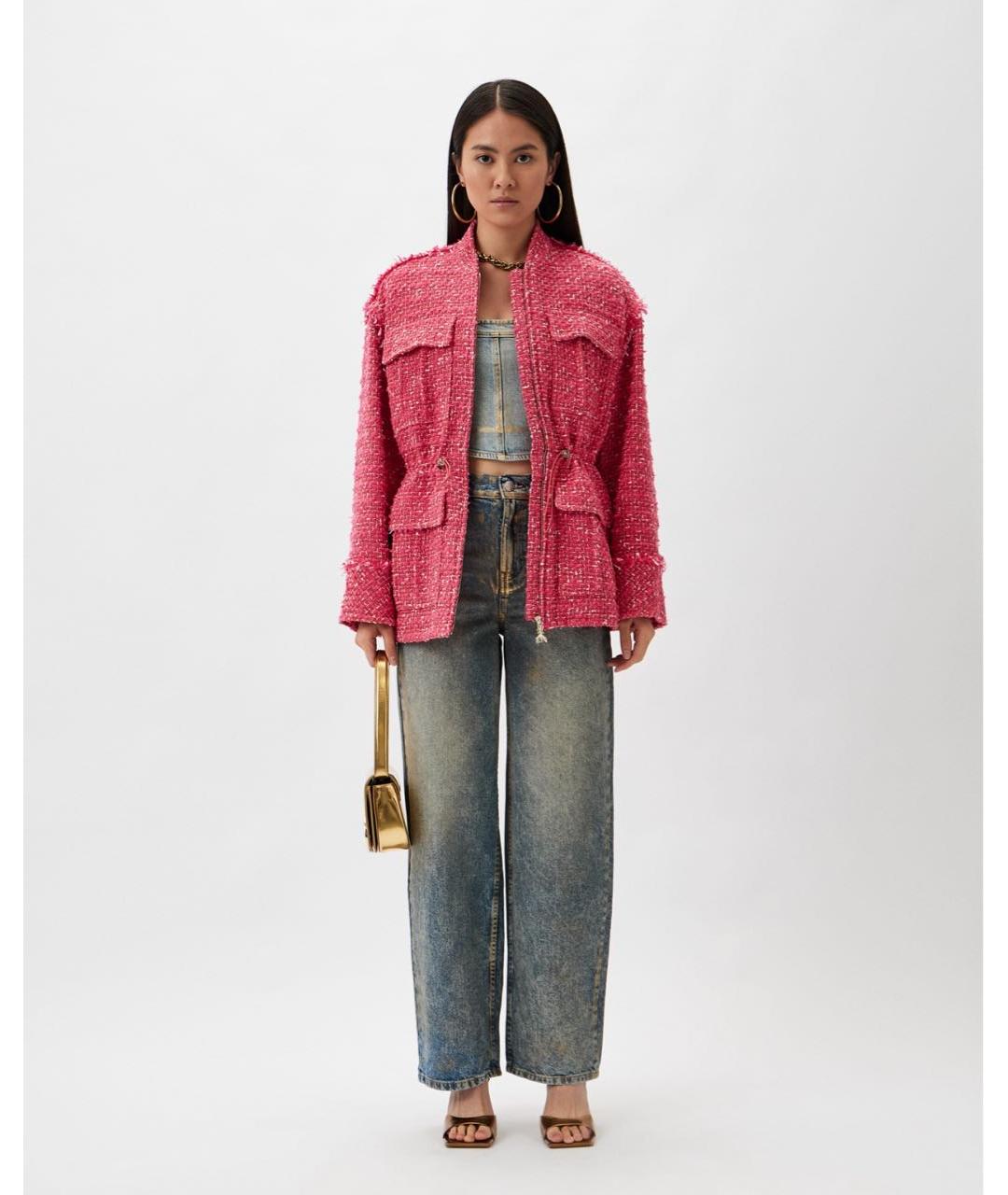 PATRIZIA PEPE Розовое хлопковое пальто, фото 4