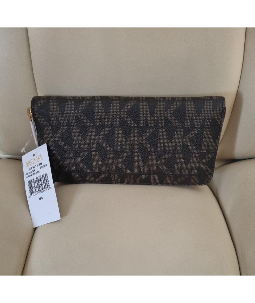 MICHAEL KORS Коричневый кожаный кошелек, фото 3