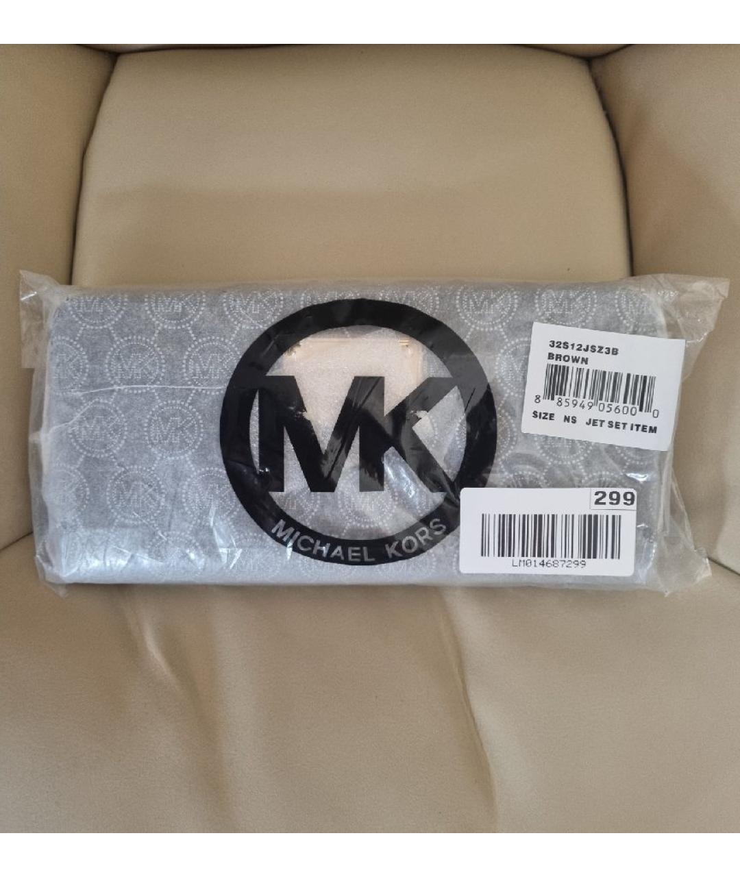 MICHAEL KORS Коричневый кожаный кошелек, фото 5