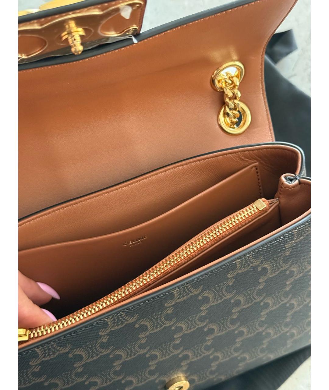 CELINE Коричневая сумка через плечо, фото 4