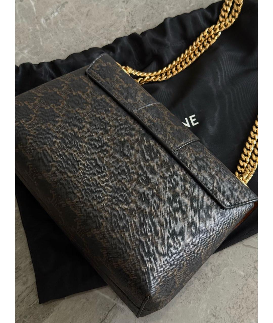 CELINE Коричневая сумка через плечо, фото 3