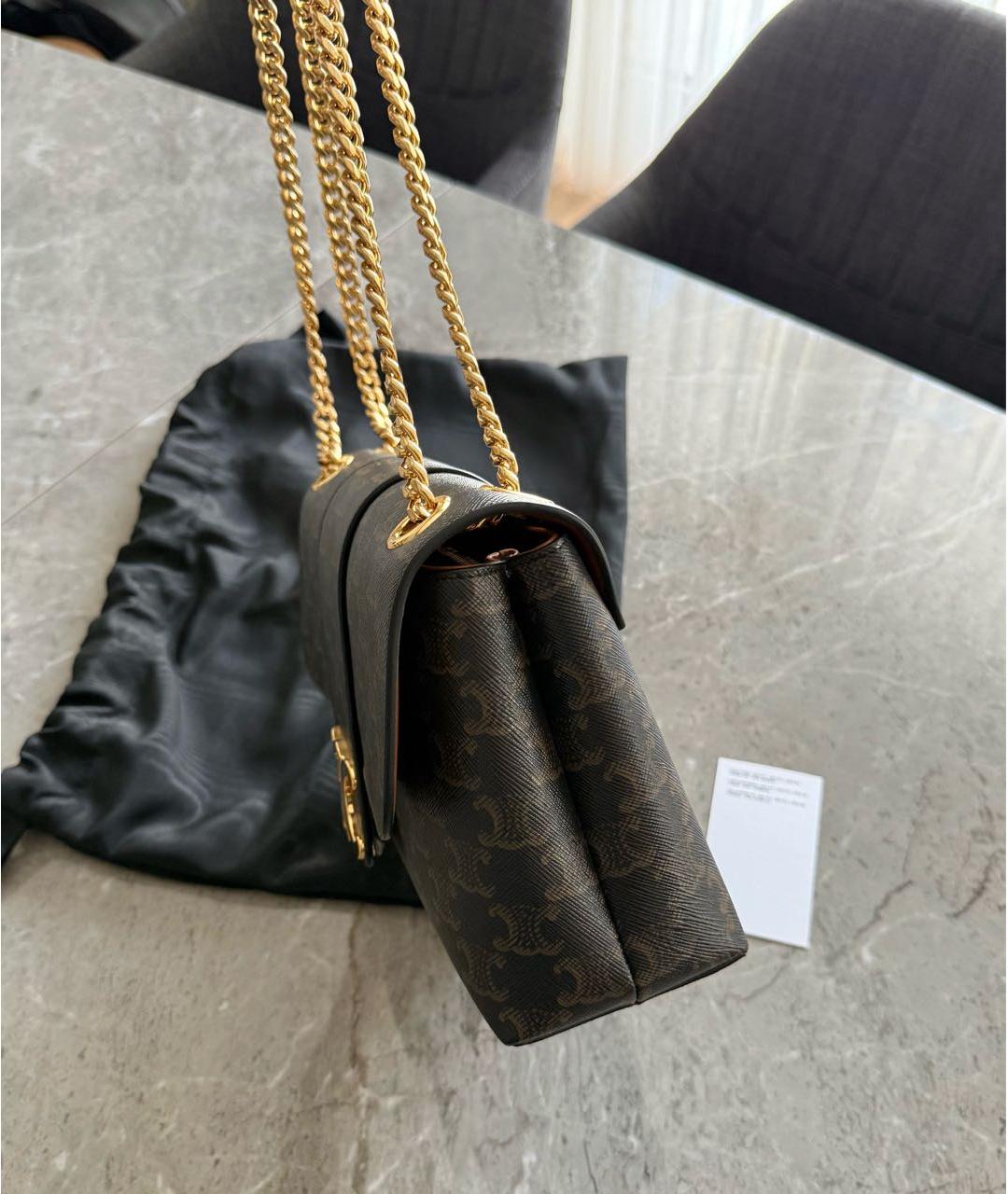 CELINE Коричневая сумка через плечо, фото 8