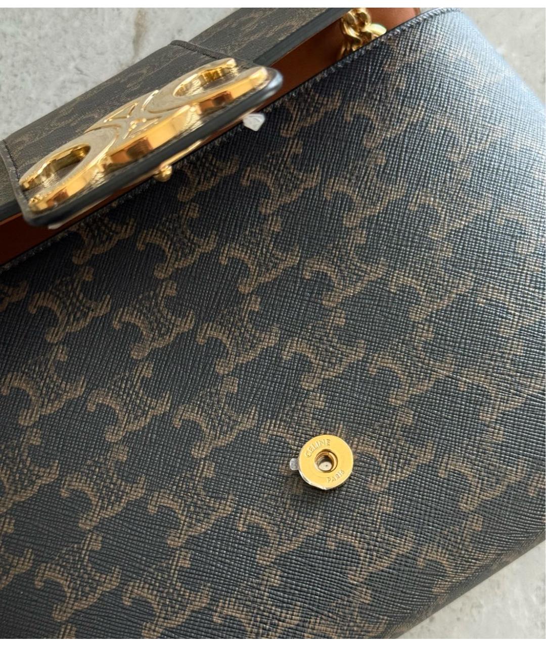 CELINE Коричневая сумка через плечо, фото 6